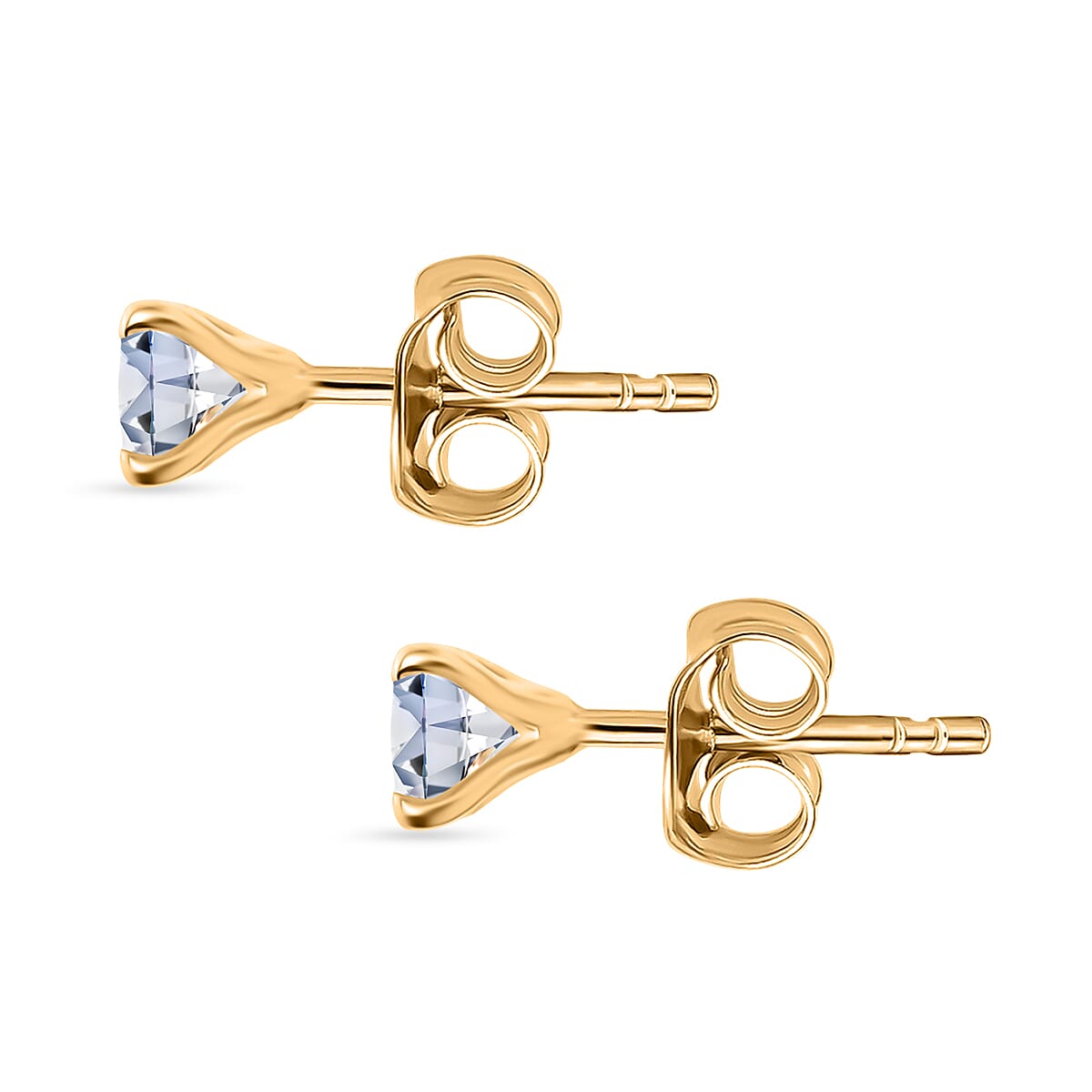 D'Joy Moissanite Earring in 18K Yellow Gold Plating Sterling Silver