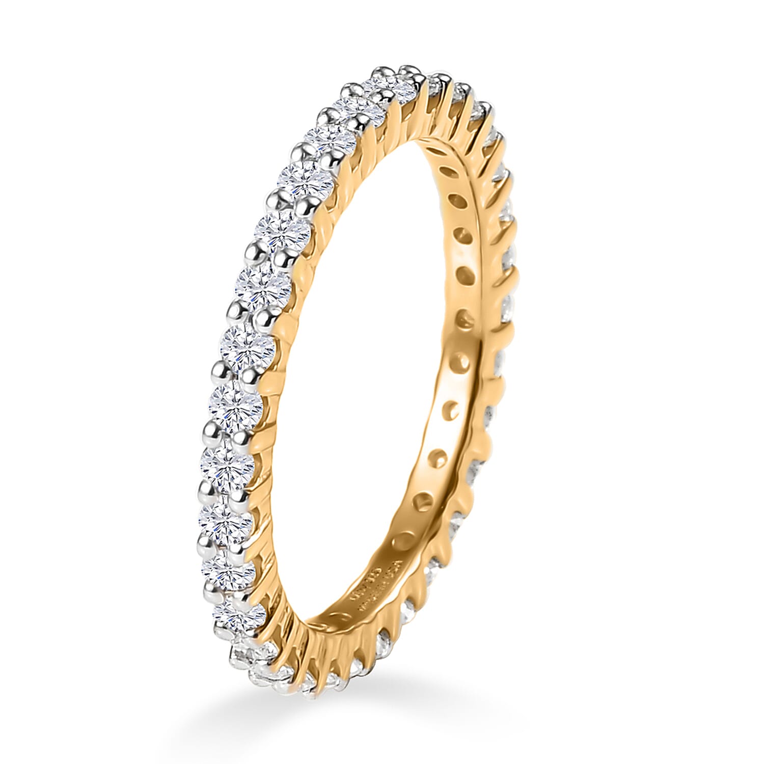 D'Joy Moissanite Band Ring in Sterling Silver 1.280 Ct.