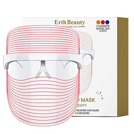 THE BEST VALUE BUY DEVICE - Erth Beauty Ultimate Skin Treatment 3 Colour Led Mask - Red, Blue and yellow LED lights