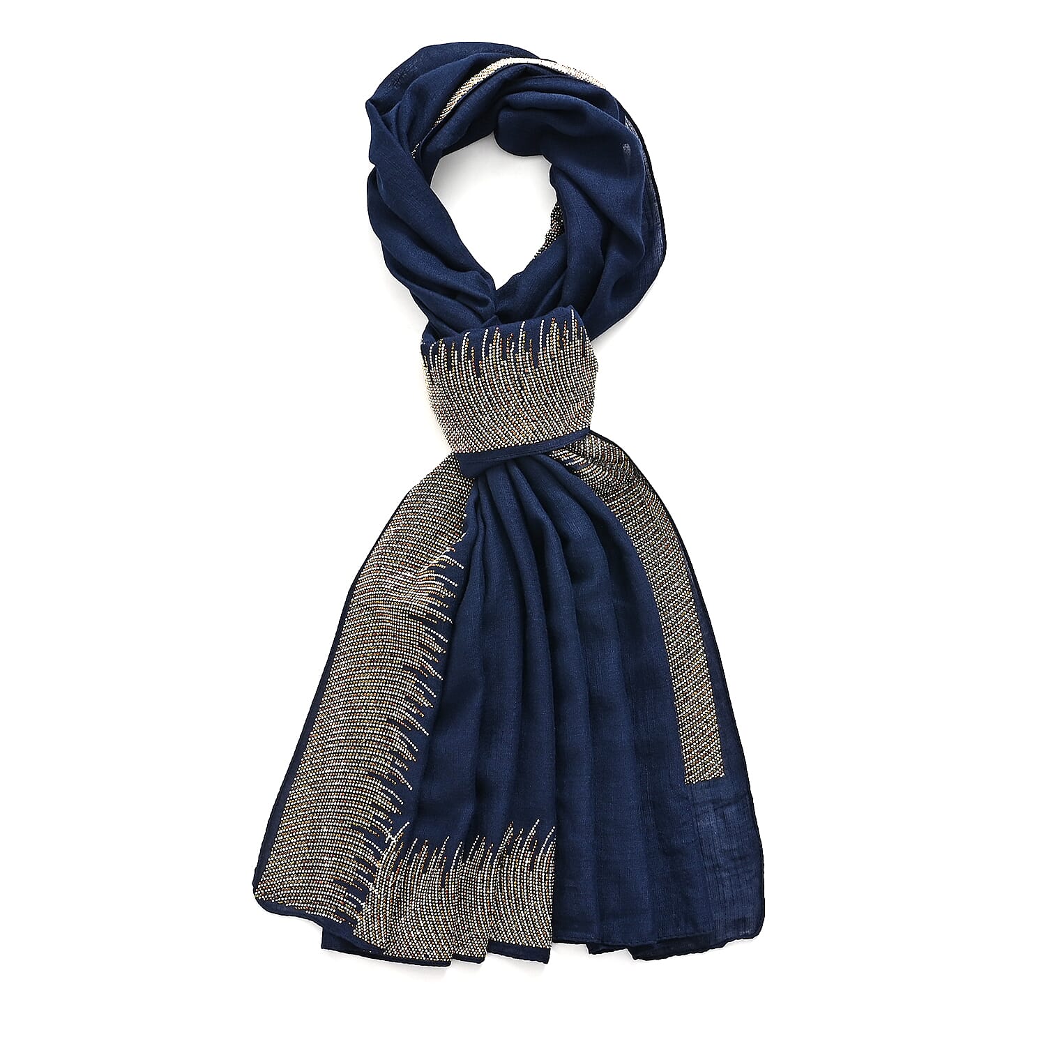 Limited Collection Sparkling Sequin Evening Shawl (70 x 180 cm) - Black