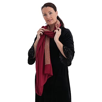 https://tjcuk.sirv.com/Products/83/5/8352912/Patterned-Scarf-Size-One-Size-Red-Black_8352912_3.jpg?w=342&h=342