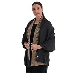 Limited Collection Sparkling Sequin Evening Shawl (70 x 180 cm) - Black