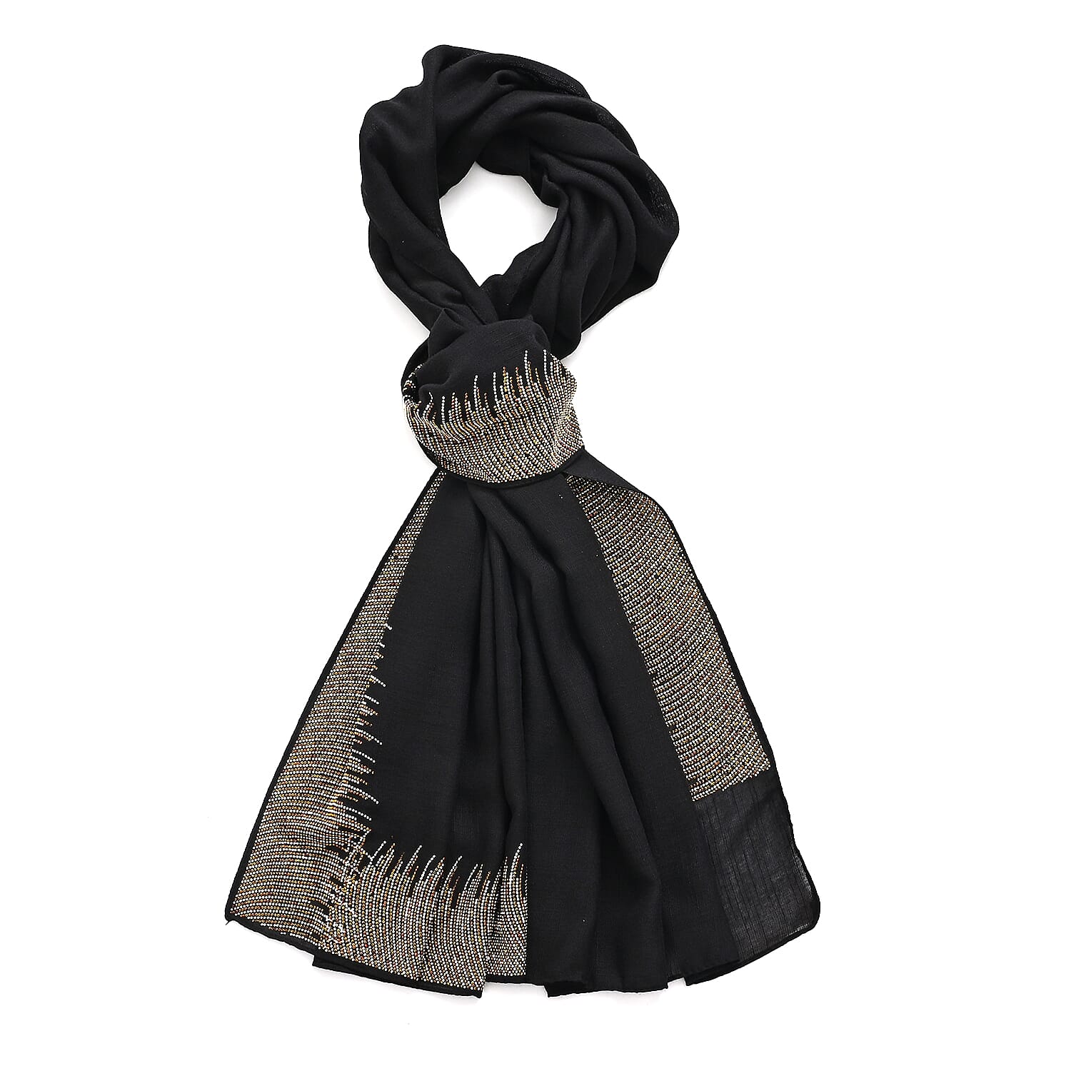 Limited Collection Sparkling Sequin Evening Shawl (70 x 180 cm) - Blue