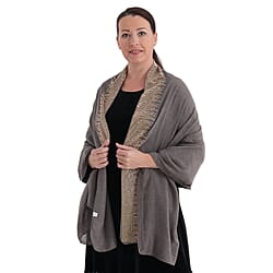 Limited Collection Sparkling Sequin Evening Shawl (70 x 180 cm) - Black