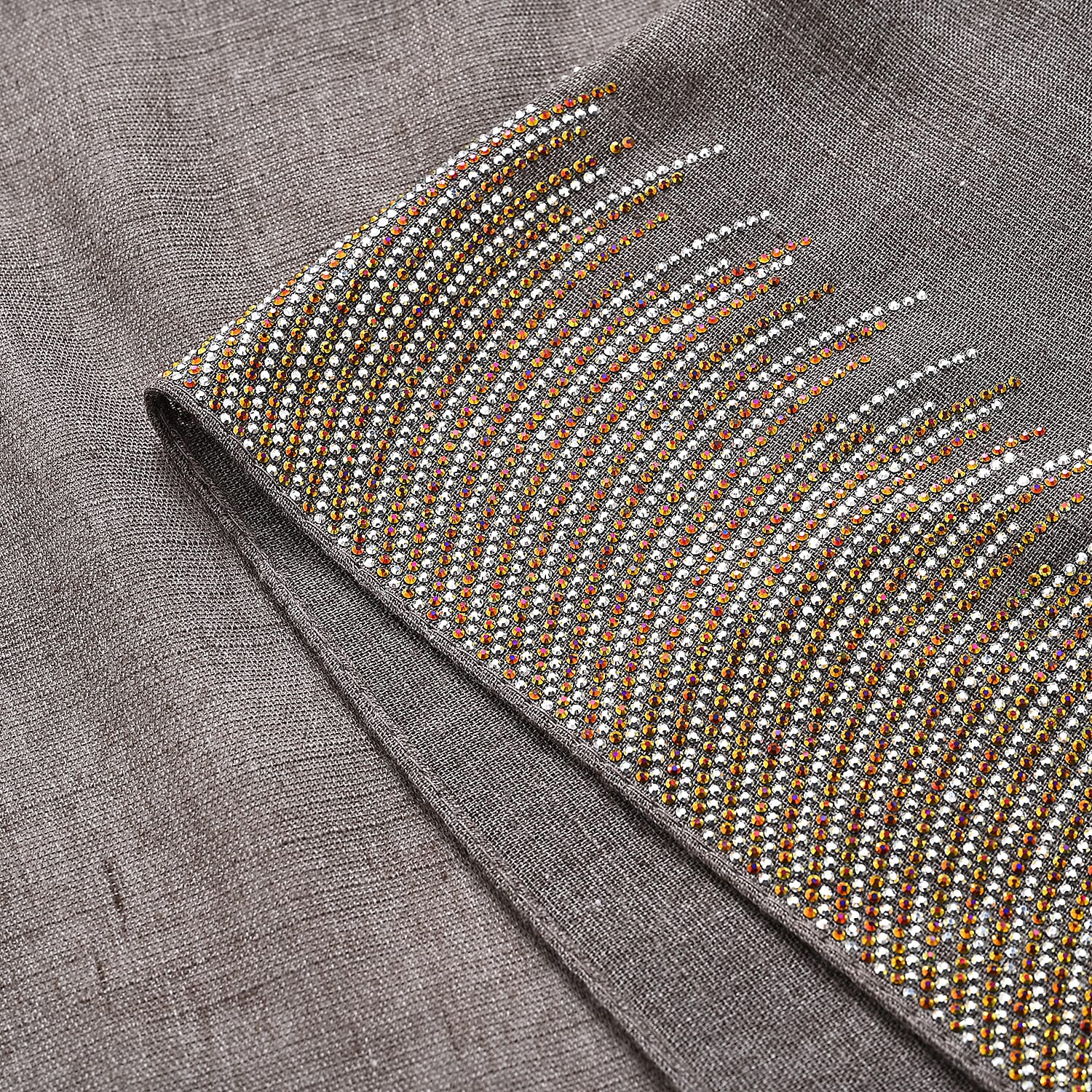 Limited Collection Sparkling Sequin Evening Shawl (70 x 180 cm) - Grey