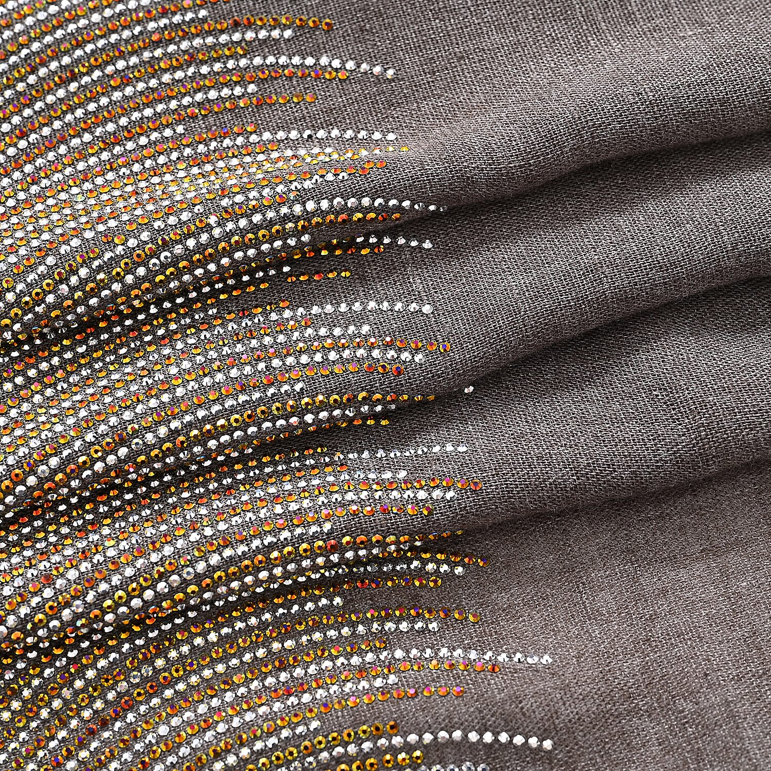 Limited Collection Sparkling Sequin Evening Shawl (70 x 180 cm) - Grey