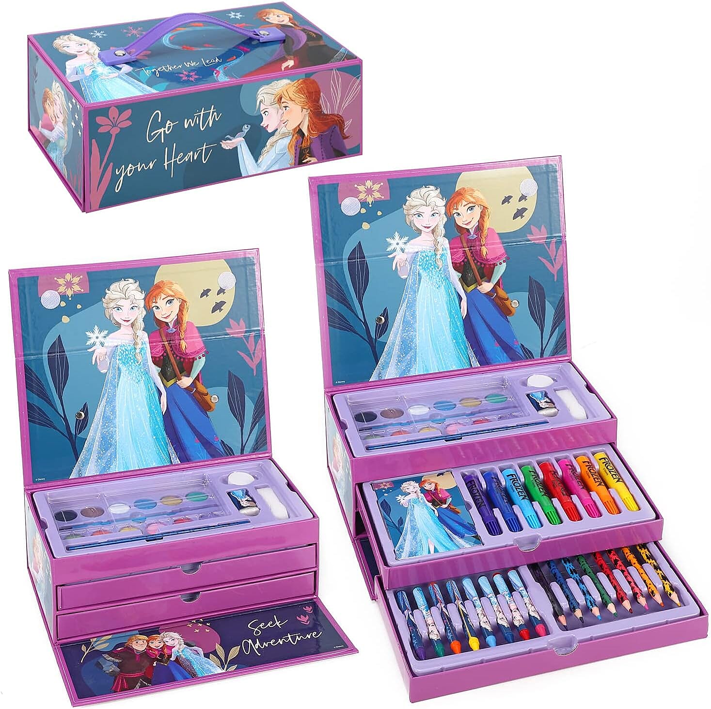 Frozen 52 Piece Coloring Set with Case and Drawers