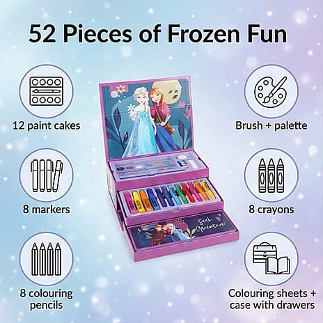 Frozen 52 Piece Coloring Set with Case and Drawers