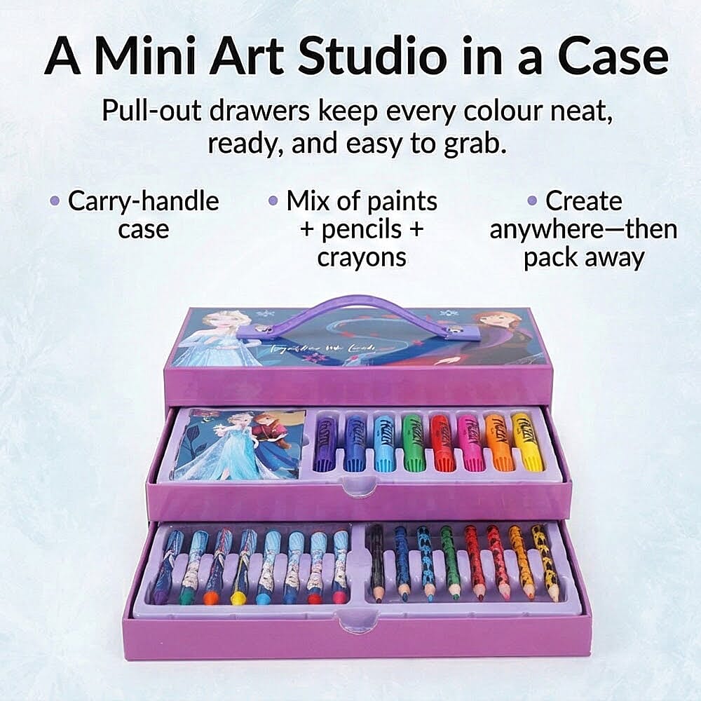 Frozen 52 Piece Coloring Set with Case and Drawers