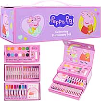 Peppa Pig 43 Piece Colouring Set with Case and Drawers