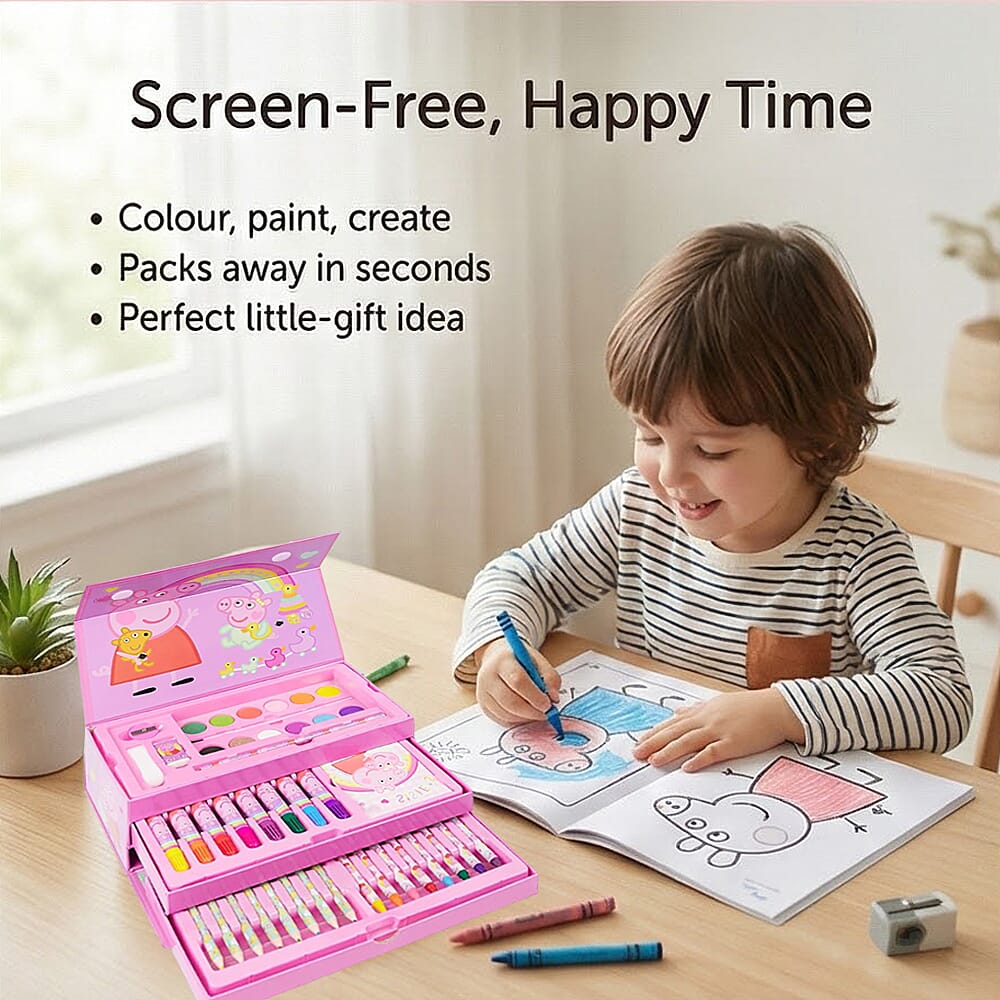 Peppa Pig 52 Piece Coloring Set with Case and Drawers