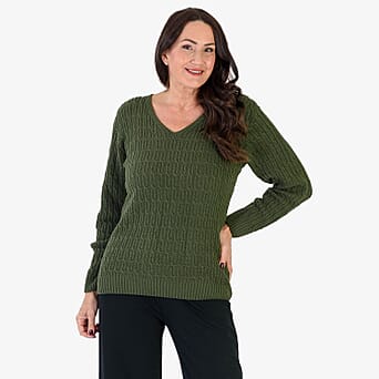 https://tjcuk.sirv.com/Products/83/5/8352976/Sugar-Crisp-Acrylic-Knitted-Jumper-Size-Small-Olive-Green_8352976.jpg?w=342&h=342