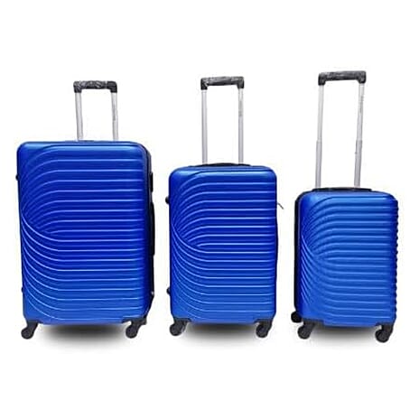 Set of 3 Lightweight Hardshell Spinner Suitcase - Blue
