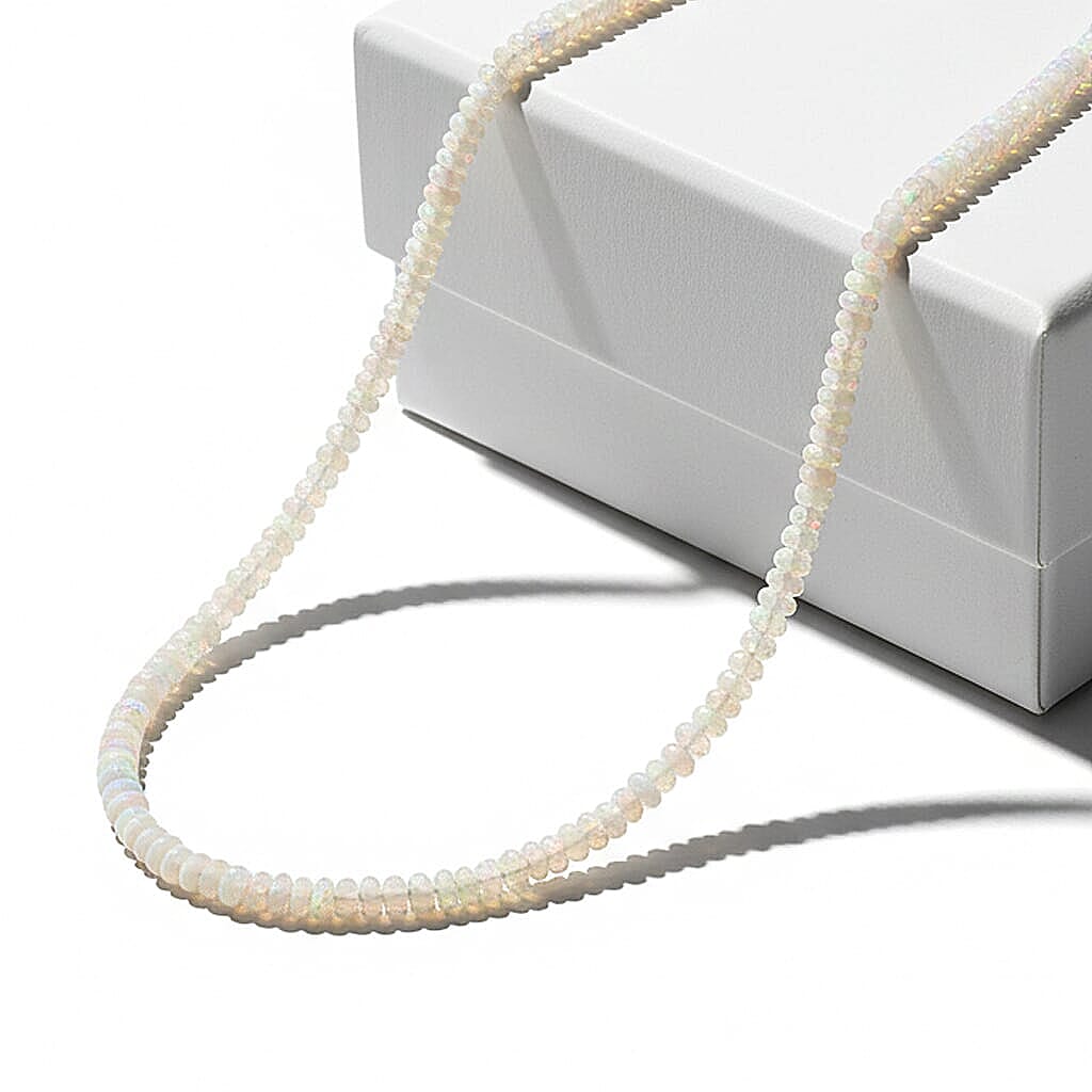 Luxoro 10K Yellow Gold AAA Ethiopian Opal Necklace (Size - 18), Gold Wt.0.63 Gms  64.000  Ct.