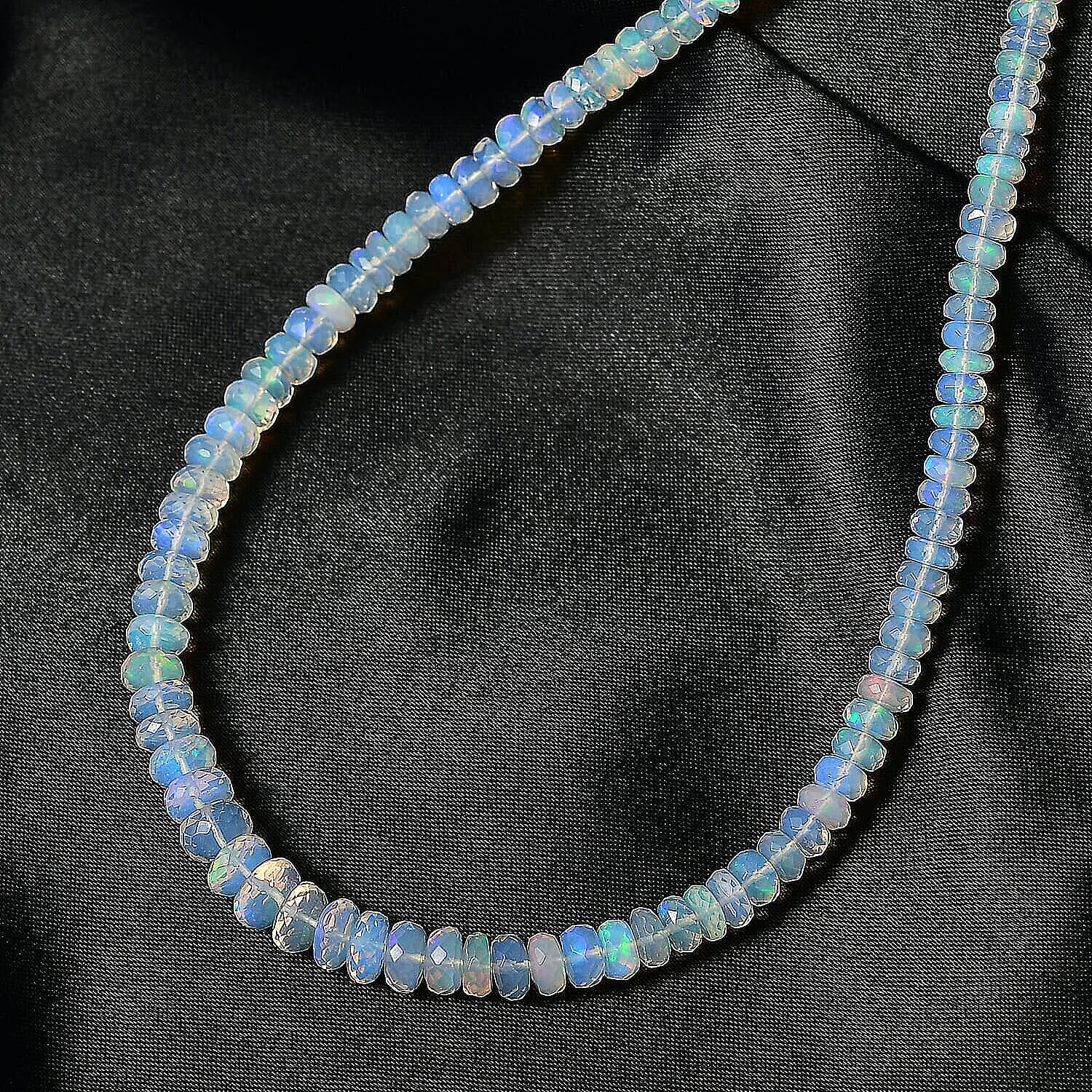 Luxoro 10K Yellow Gold AAA Ethiopian Opal Necklace (Size - 18), Gold Wt.0.63 Gms  64.000  Ct.