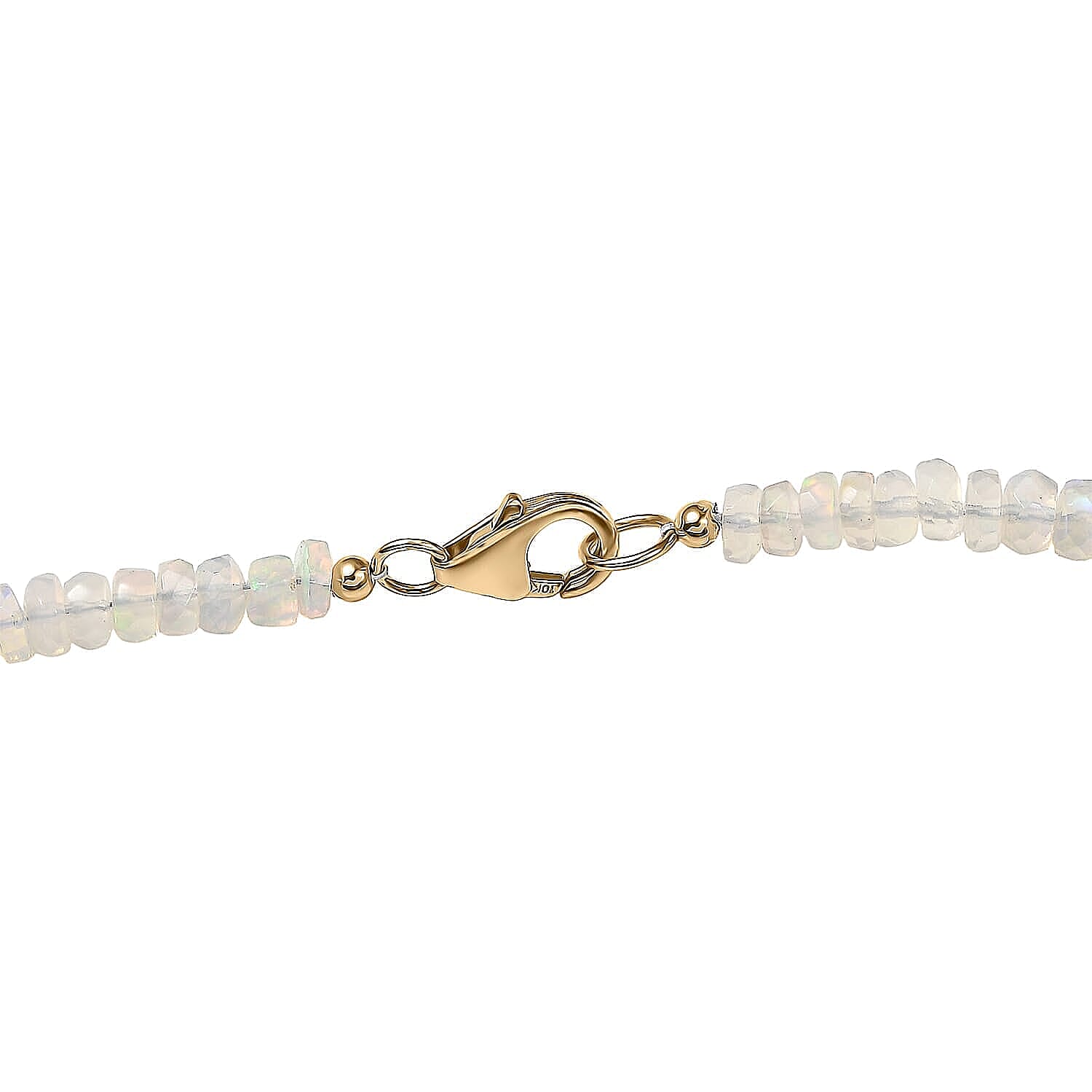 Luxoro 10K Yellow Gold AAA Ethiopian Opal Necklace (Size - 18), Gold Wt.0.63 Gms  64.000  Ct.