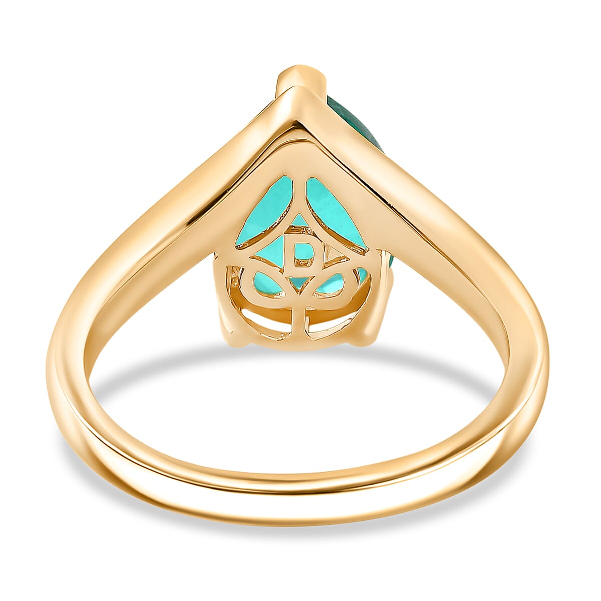 D'Joy Emeraldine Triplet Quartz Solitaire Ring Sterling Silver  2.843  Ct.