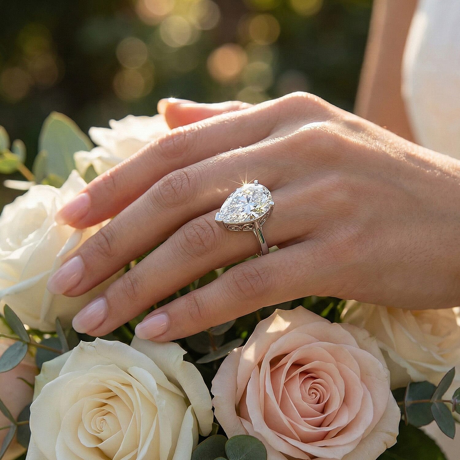 Collectors Edition - Luxuriant 950 Platinum IGI Certified Lab Grown Diamond (VS-EF) Ring 10.00 Ct, Platinum Wt. 7.21 Gms.