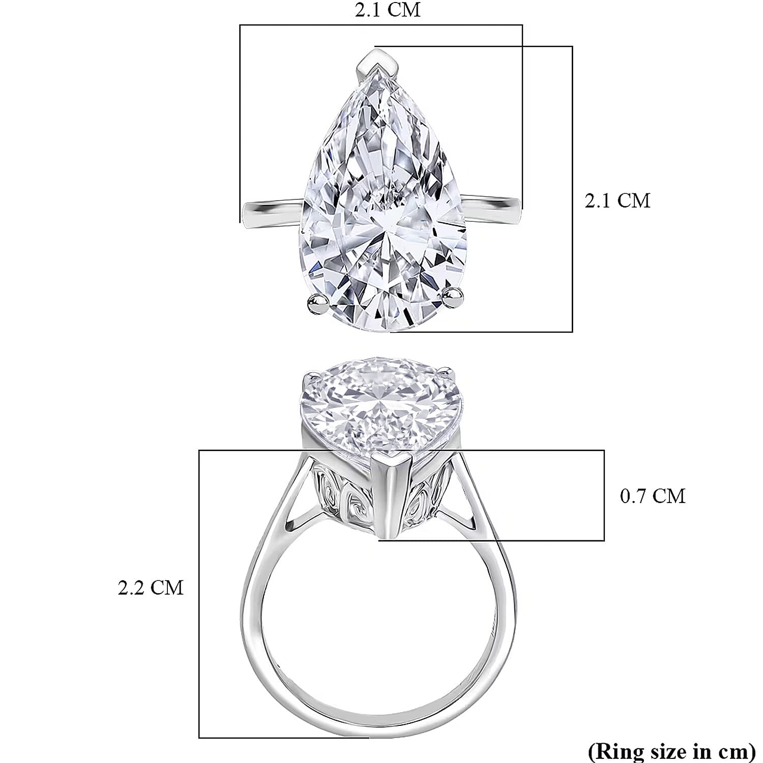 Collectors Edition - Luxuriant 950 Platinum IGI Certified Lab Grown Diamond (VS-EF) Ring 10.00 Ct, Platinum Wt. 7.21 Gms.