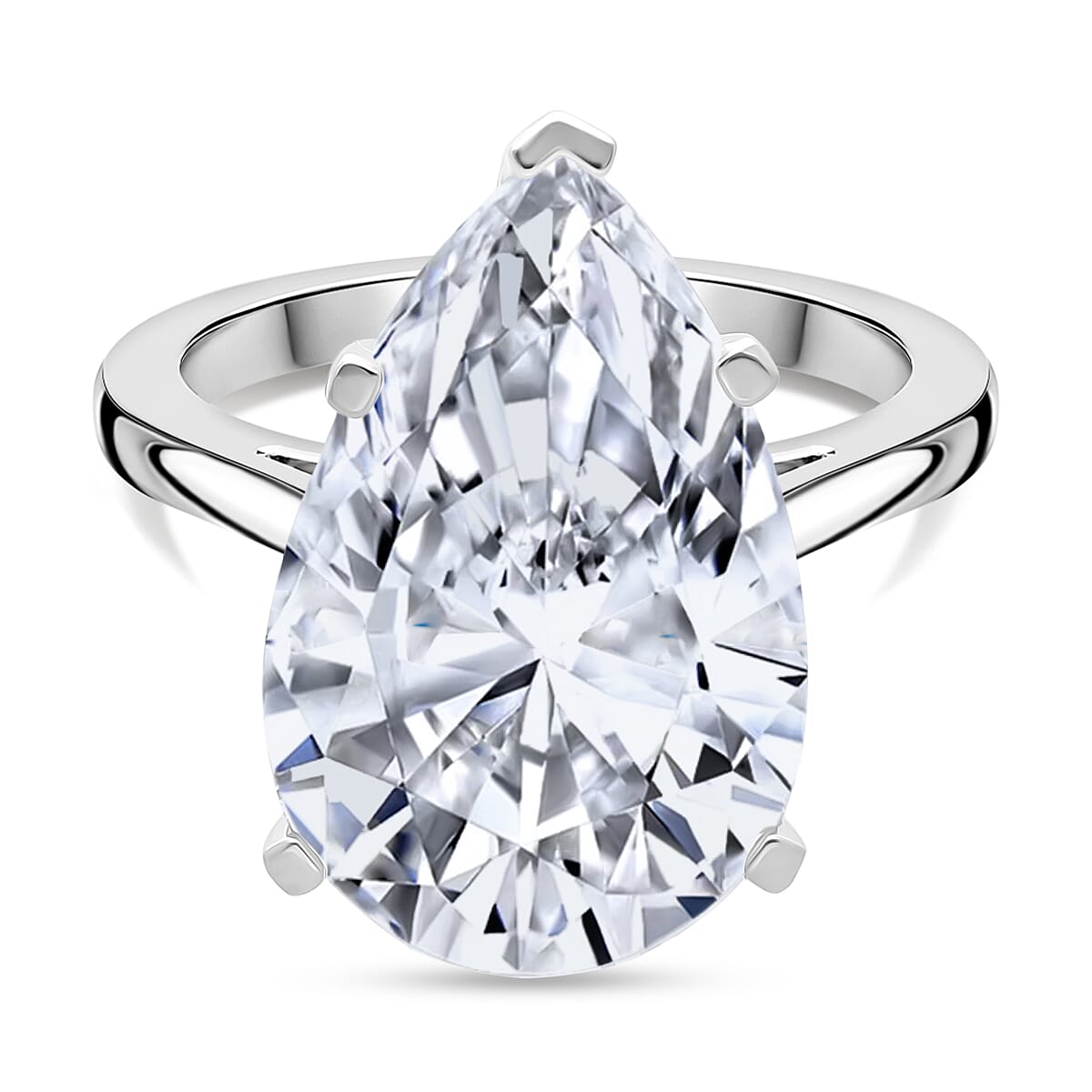 Luxuriant 950 Platinum IGI Certified Lab Grown Diamond (VS-EF) Ring 10.00 Ct, Platinum Wt. 6.38 Gms.