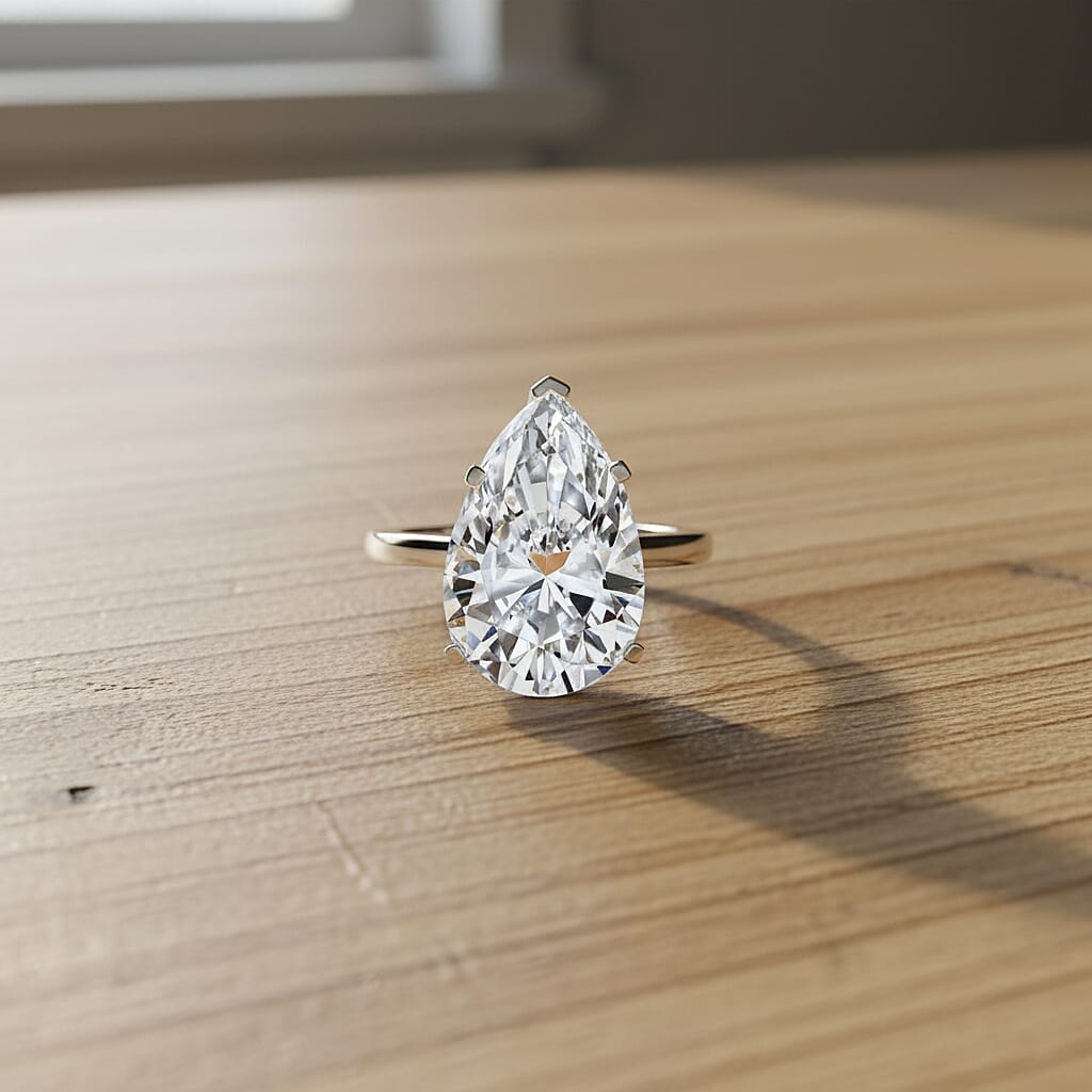 Luxuriant 950 Platinum IGI Certified Lab Grown Diamond (VS-EF) Ring 10.00 Ct, Platinum Wt. 6.38 Gms.