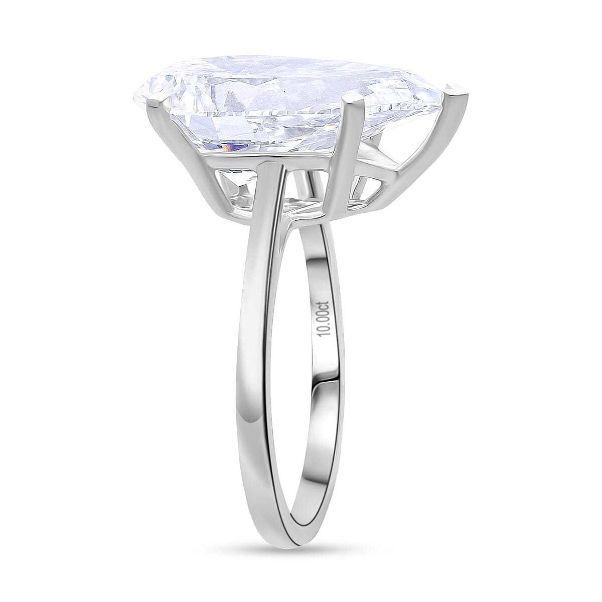 Luxuriant 950 Platinum IGI Certified Lab Grown Diamond (VS-EF) Ring 10.00 Ct, Platinum Wt. 6.38 Gms.