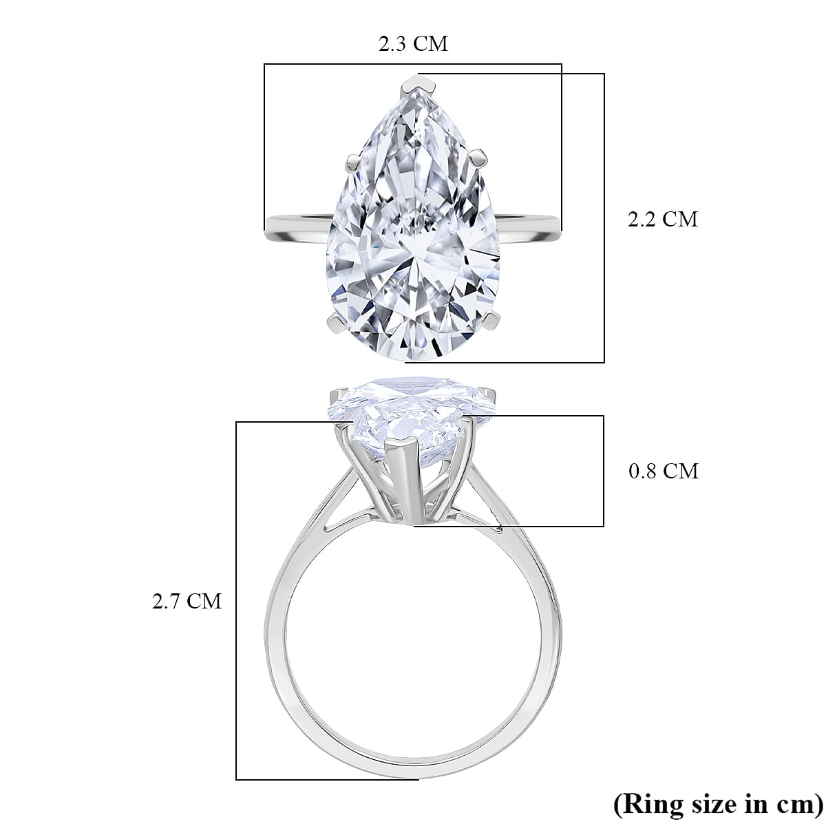Luxuriant 950 Platinum IGI Certified Lab Grown Diamond (VS-EF) Ring 10.00 Ct, Platinum Wt. 6.38 Gms.