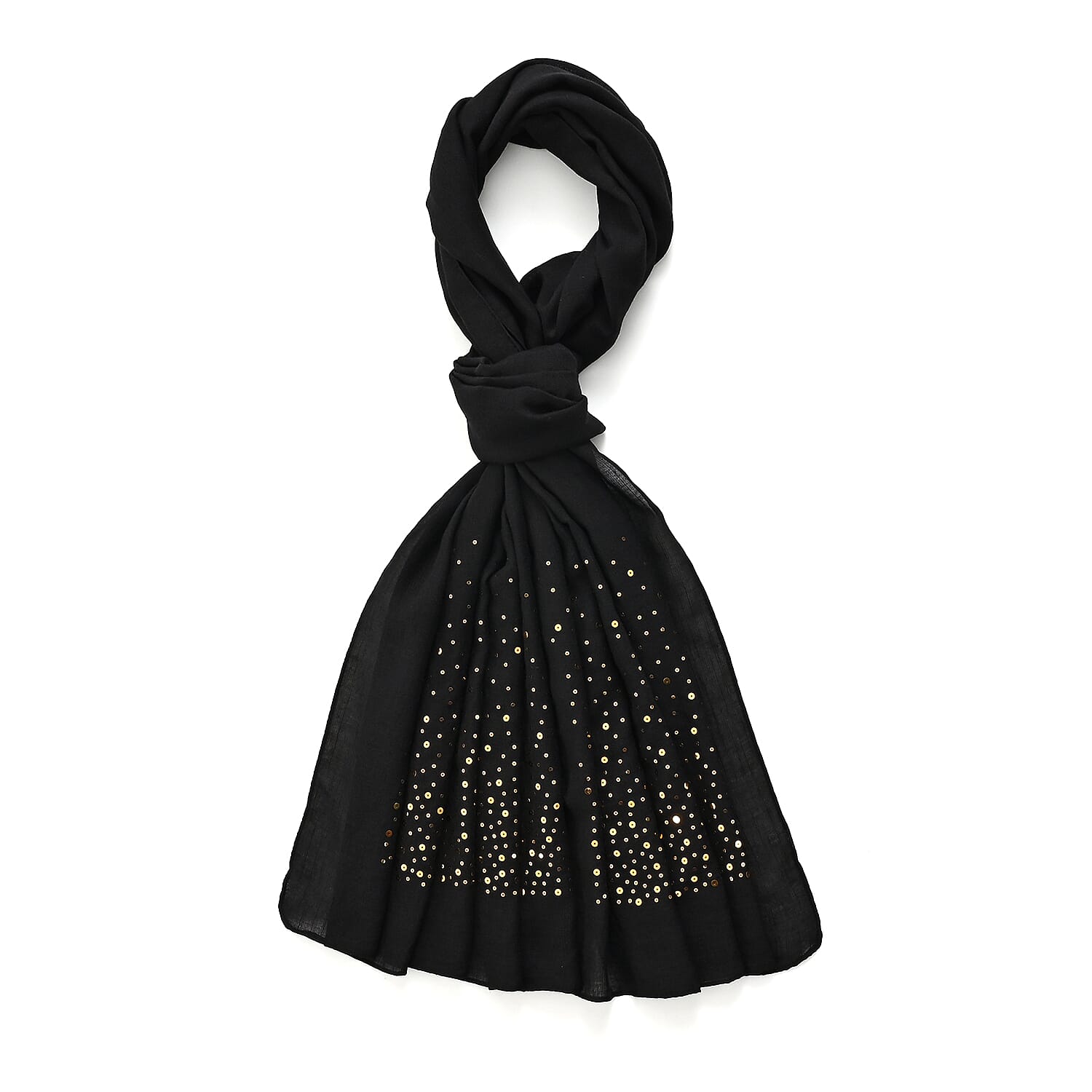 Limited Collection Sparkling Sequin Scarf (Size - One Size) - Black
