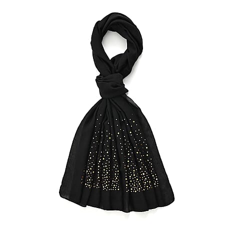 Limited Collection Sparkling Sequin Scarf (Size - One Size) - Black