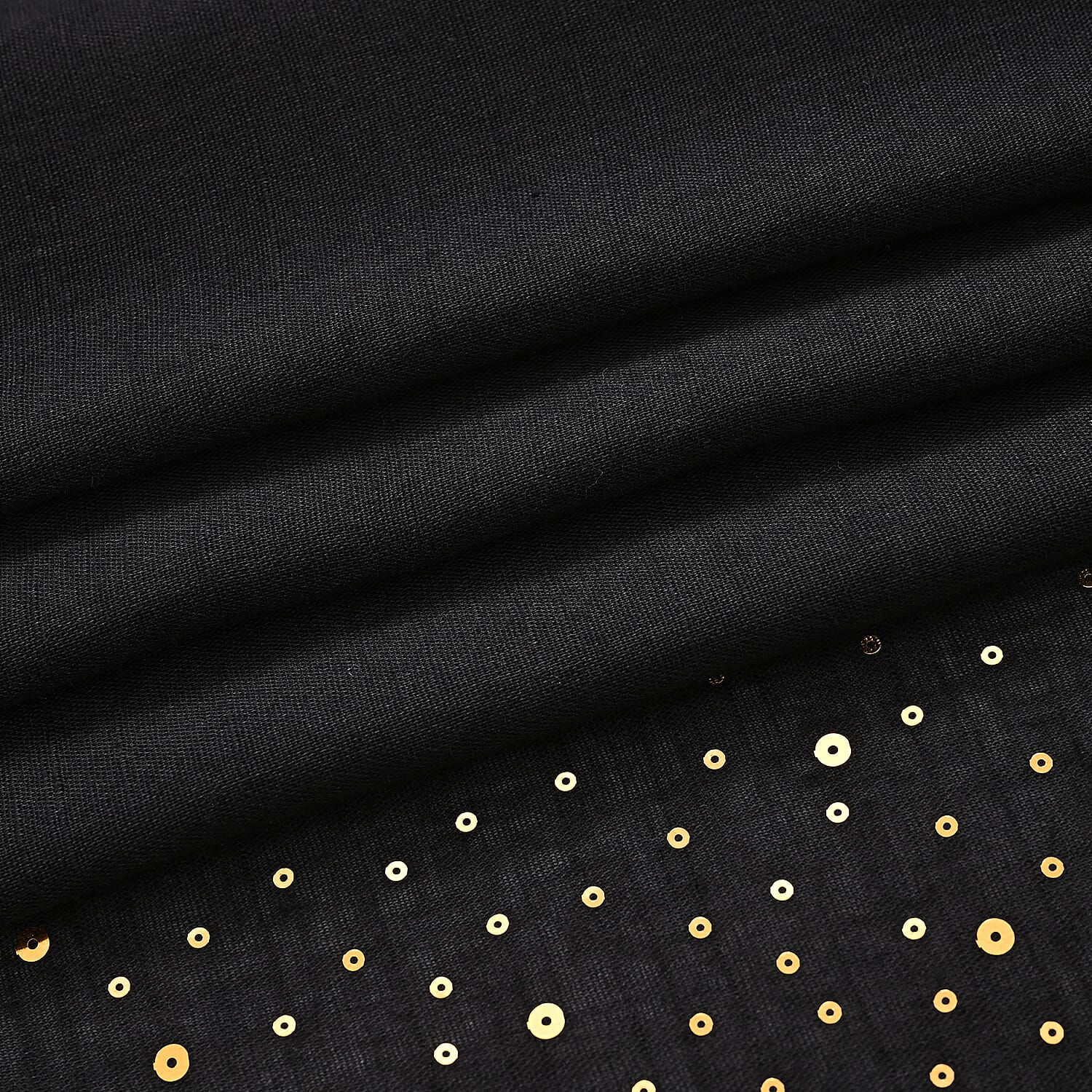 Limited Collection Sparkling Sequin Scarf (Size - One Size) - Black