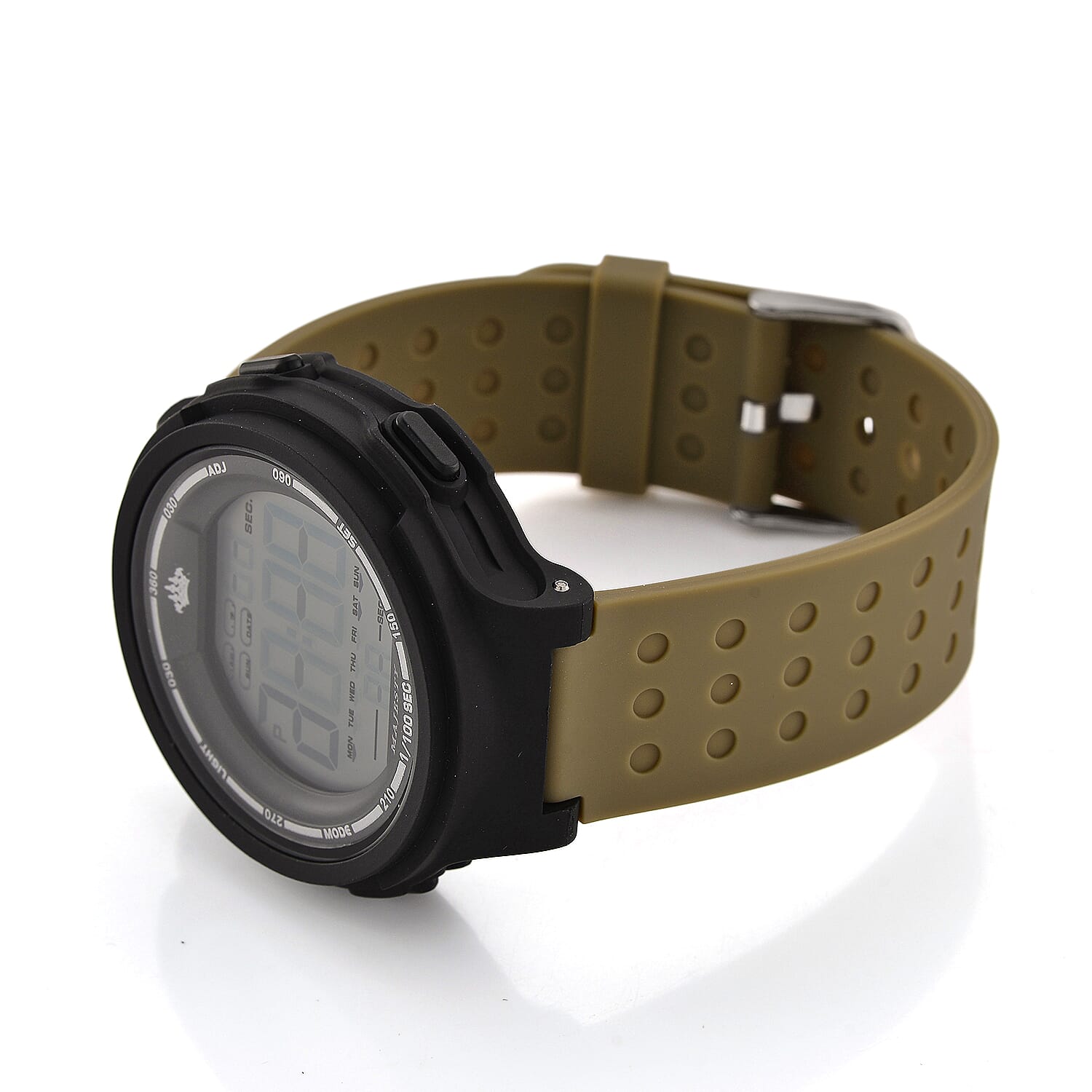 MAJESTY Digital Electronic 3ATM WR LCD Dial - Black Case Mens Watch with Coffee TUP Strap