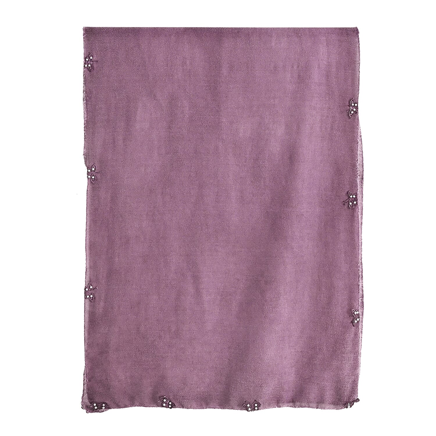 Limited Collection Embelished Season Shawl Shawl (180 x 70 Cm) - Purple