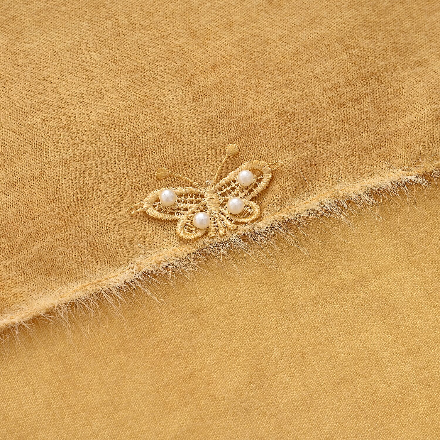 Limited Collection Embelished Season Shawl Shawl (180 x 70 Cm) - Yellow