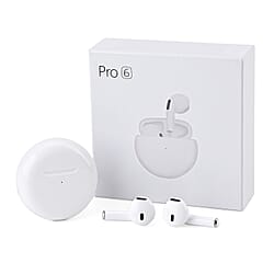 TWS True Wireless Earbuds - 150mAh Charging Case - 2-3 Hour Playtime - White