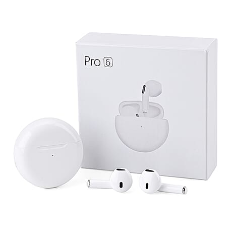 TWS True Wireless Earbuds - 150mAh Charging Case - 2-3 Hour Playtime - White