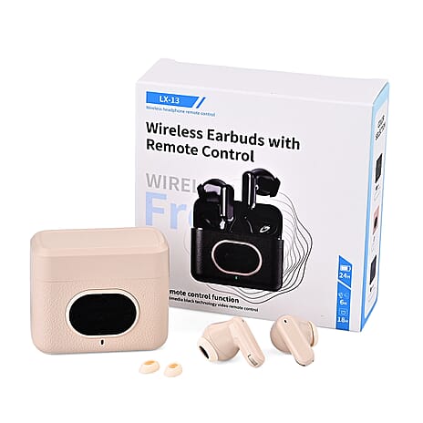 TWS True Wireless Earbuds - 180mAh Charging Case - 3-4 Hour Playtime - Beige