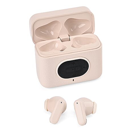TWS True Wireless Earbuds - 180mAh Charging Case - 3-4 Hour Playtime - Beige