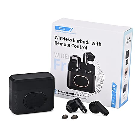 TWS True Wireless Earbuds - 180mAh Charging Case - 3-4 Hour Playtime - Black