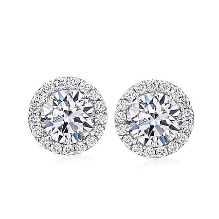 New York Close Out - 5 Ct. Lab Grown Diamond Halo Earring in 14K Yellow Gold (VS-GH) New York Close Out - 5 Ct. Lab Grown Diamond Halo Earring in 14K Yellow Gold (VS-GH)