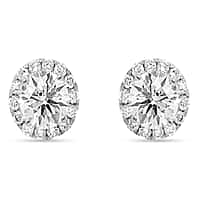 New York Close Out - 5 Ct. Lab Grown Diamond Halo Earring in 14K Yellow Gold (VS-GH)