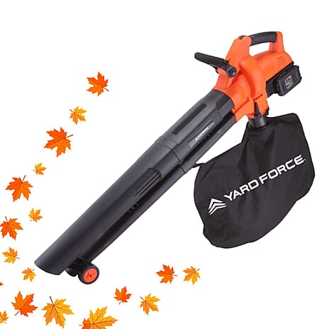 CLOSEOUT DEAL - 20V Cordless Blower Vac - 3-in-1 Function Leaf Blower with 2 x 20V Batteries - Orange
