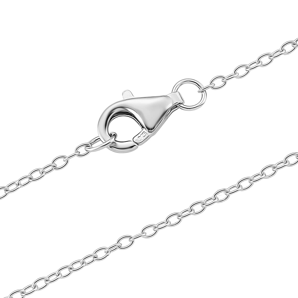 NY Close Out Deal-  White Cubic Zirconia Christmas Tree Drop Necklace (Size - 18) in Rhodium Overlay Sterling Silver