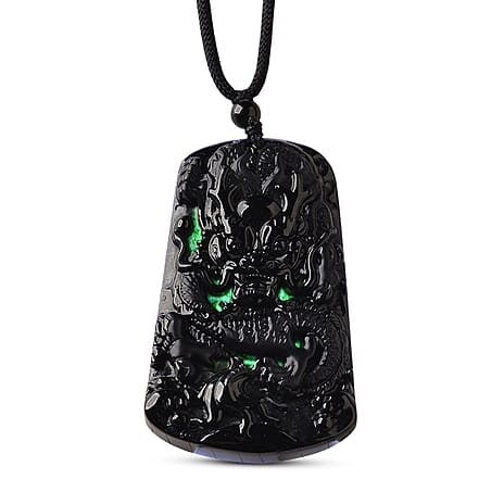 Black Jade Stone Necklace  120.000  Ct.