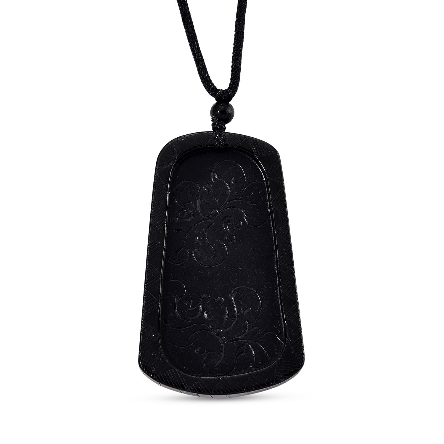 Black Jade Stone Necklace  120.000  Ct.