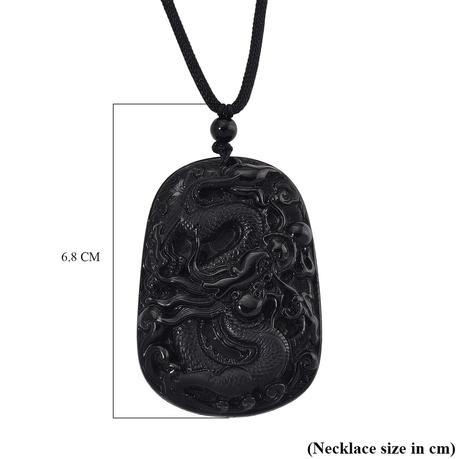 Black Jade Stone Necklace  125.000  Ct.