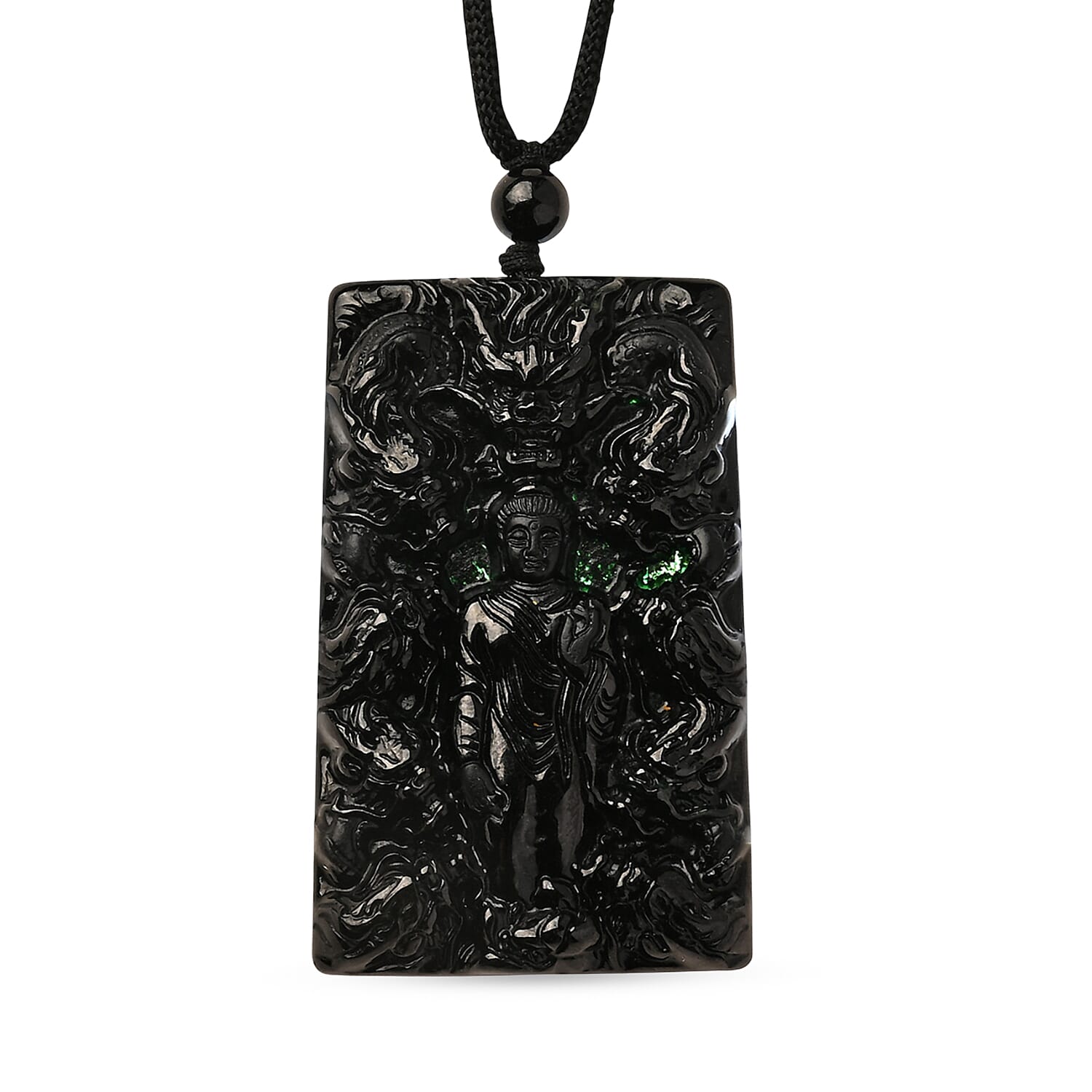 Black Jade Stone Necklace  125.000  Ct.