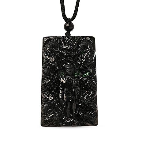 Black Jade Stone Necklace  125.000  Ct.