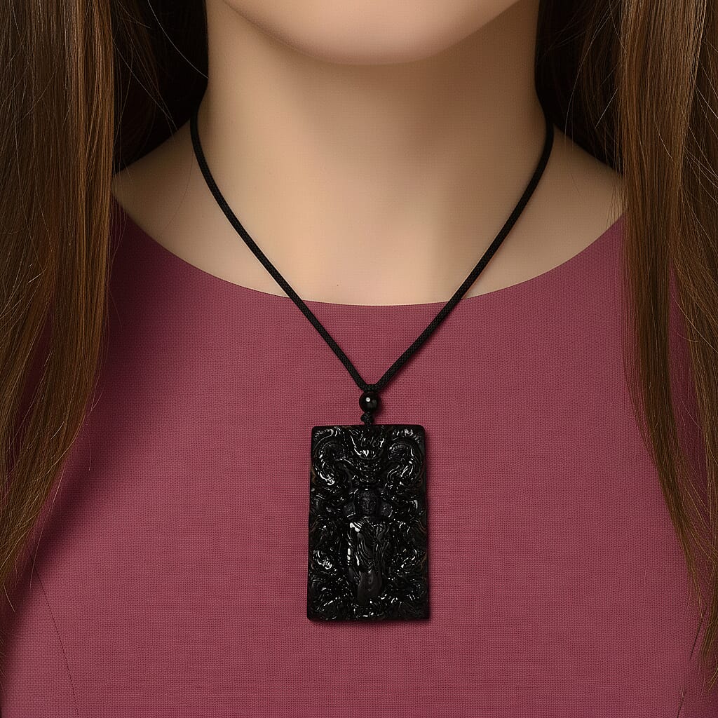 Black Jade Stone Necklace  125.000  Ct.