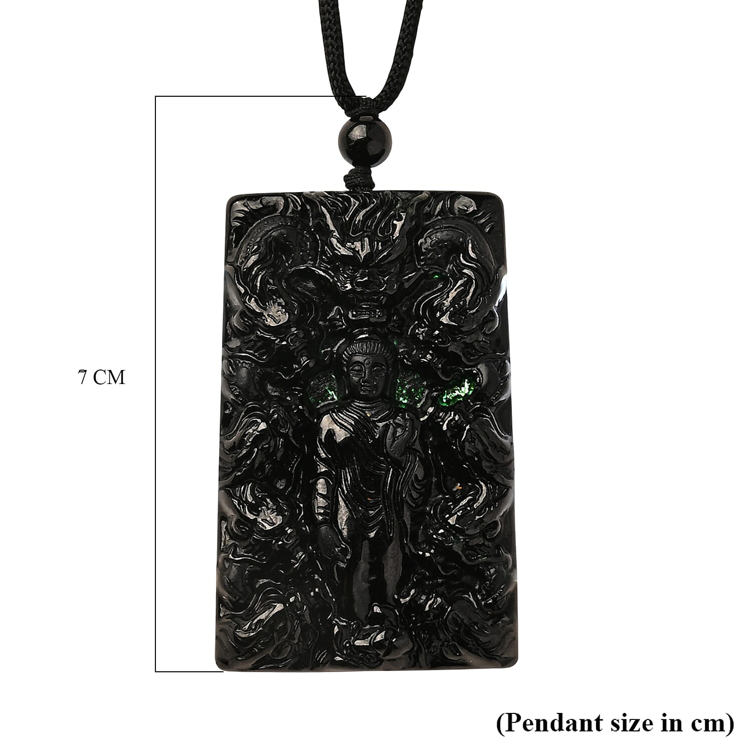 Black Jade Stone Necklace  125.000  Ct.
