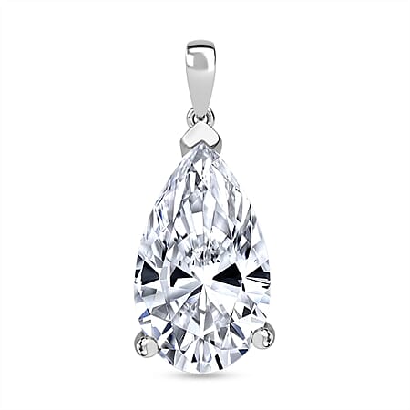 First Time Ever - LUXURIANT 7 Ct. Lab Grown Diamond Pear Cut Solitaire Pendant in 950 Platinum IGI Certified (VS-EF)